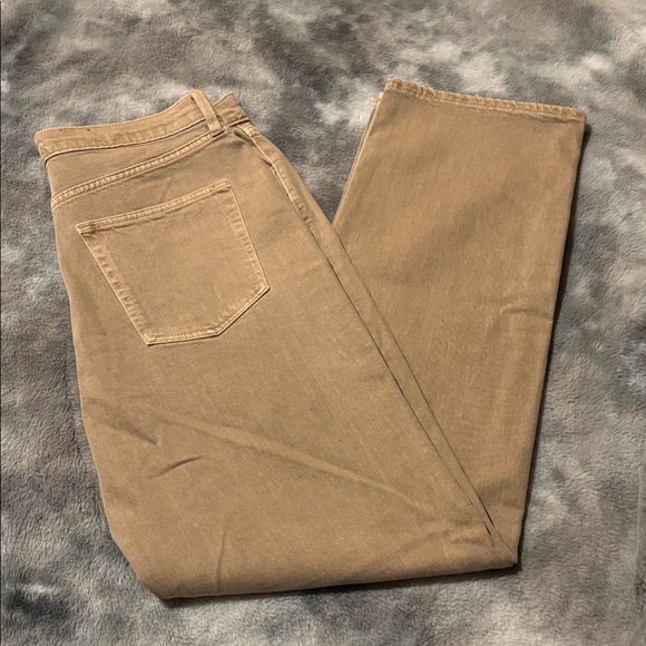 GAP Ladies Khaki Mid-Rise Loose Straight Leg Jeans: size 8 - Picture 1 of 5